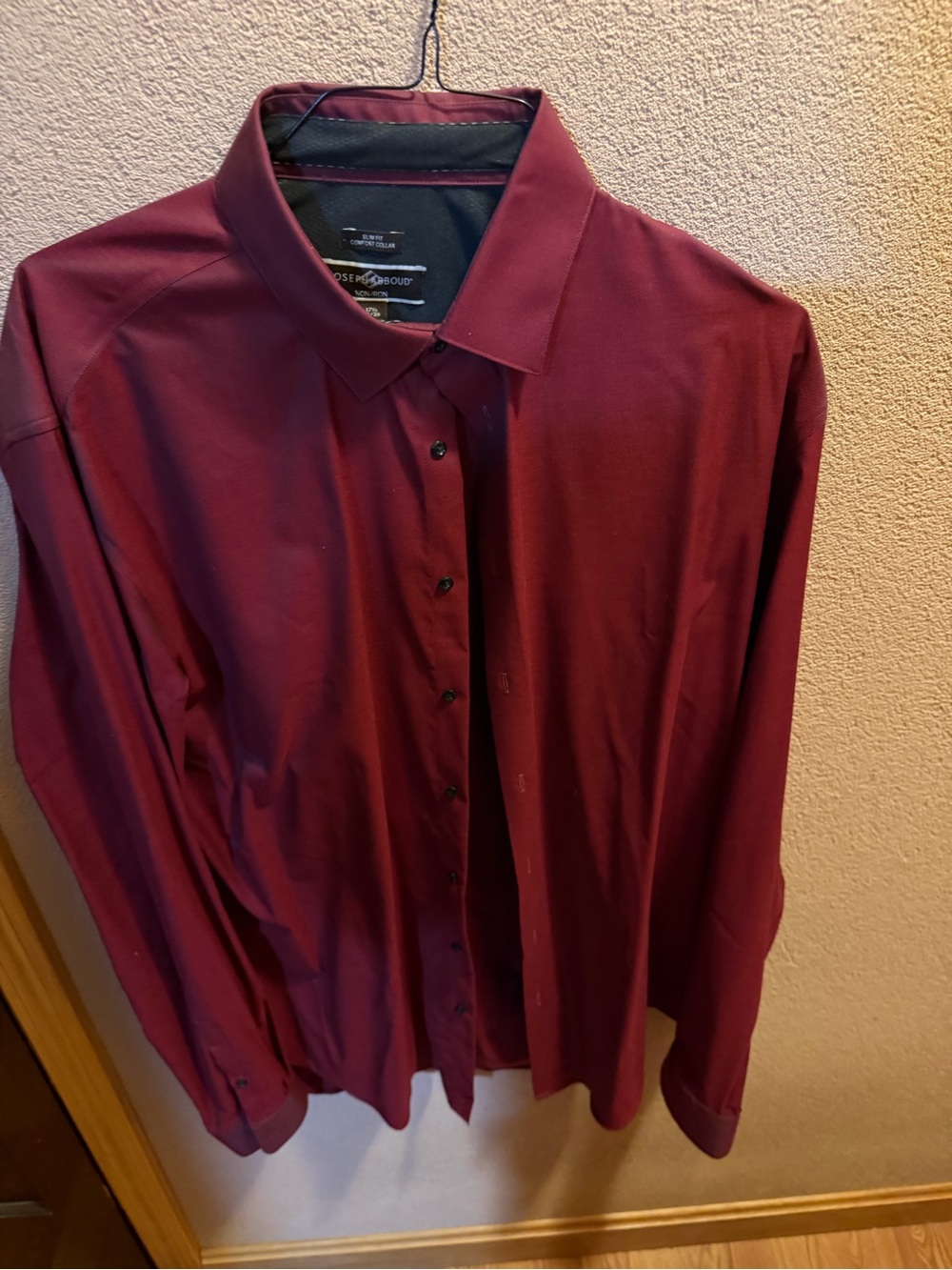 Joseph Abboud Men's Burgundy Dress Shirt
